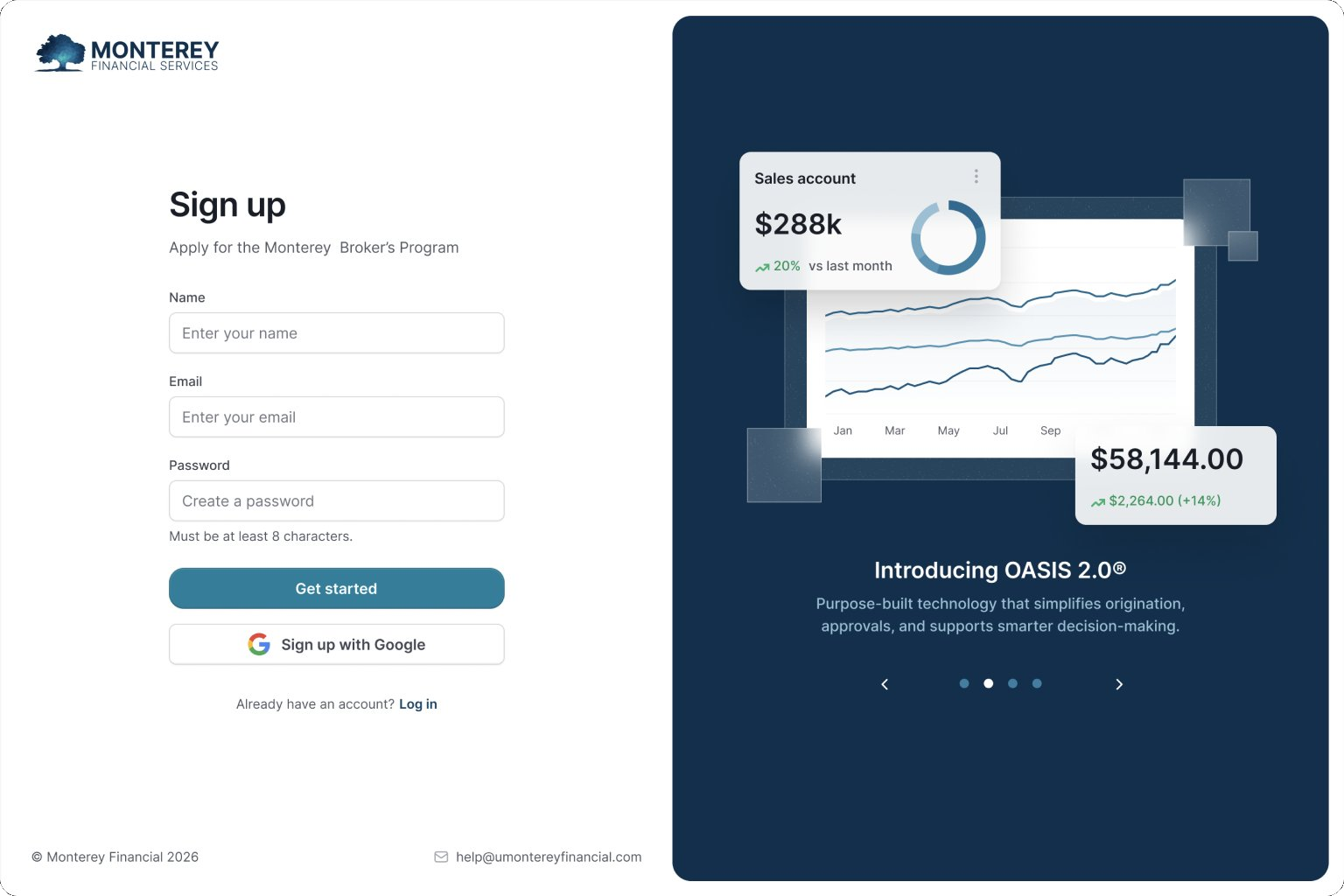 Broker portal dashboard